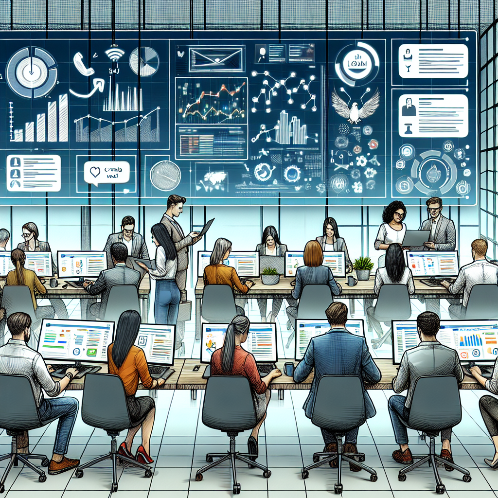 Illustration of Freelancer using laptop with messaging dashboard in a Digital workspace with screens setting, with a happy mood.