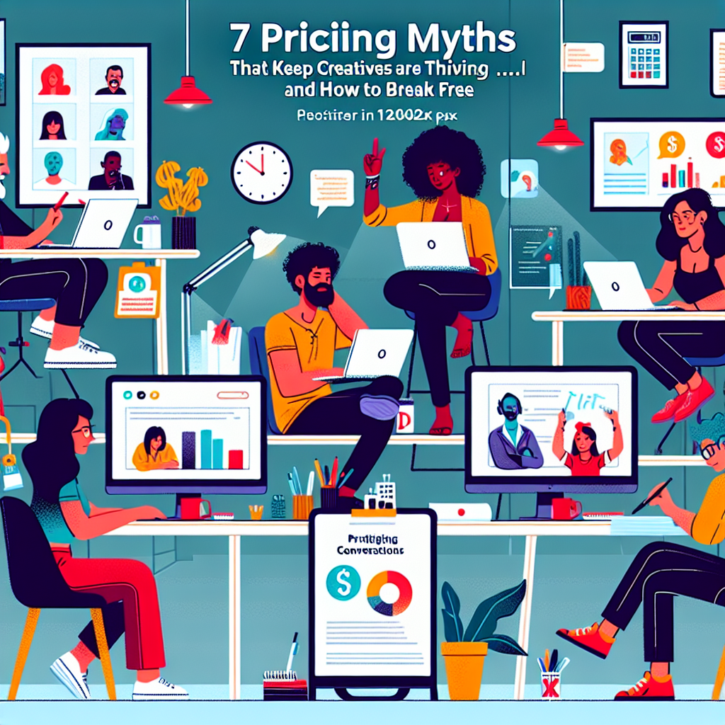 Illustration of Team on video call in a Home office setting, with a focused mood.