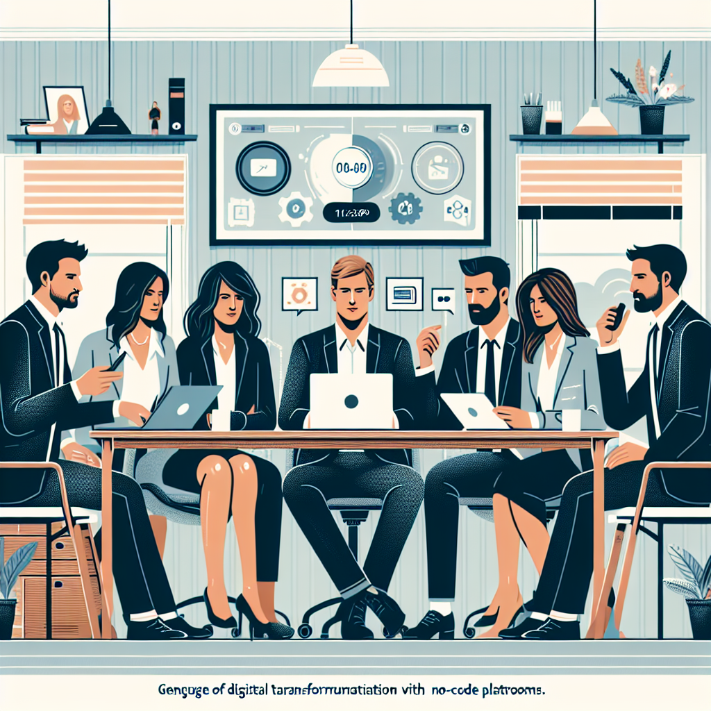 Illustration of Team on video call in a Home office setting, with a focused mood.