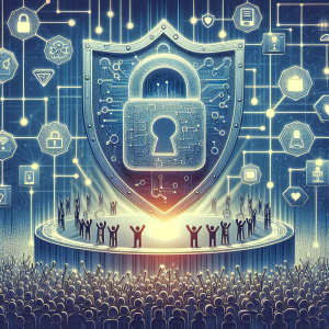 Illustration of Abstract background showing interconnected chat platforms in a camera) setting, with a inspired mood.