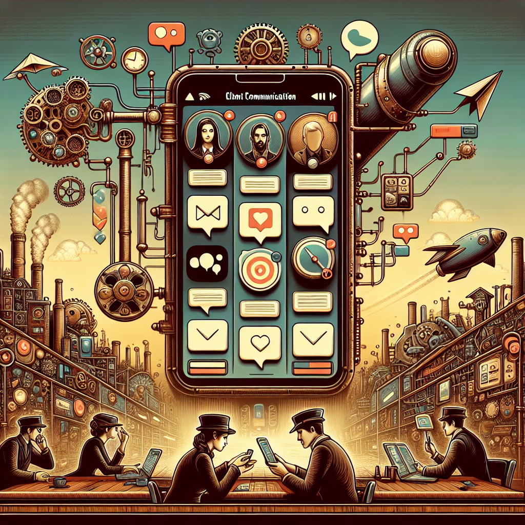 Illustration of smartphone with messaging apps open in a minimal app interface setting, with a focused mood.